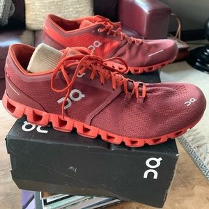 ON Runnjng Cloud X Men’s Shoes in Sienna/Rust